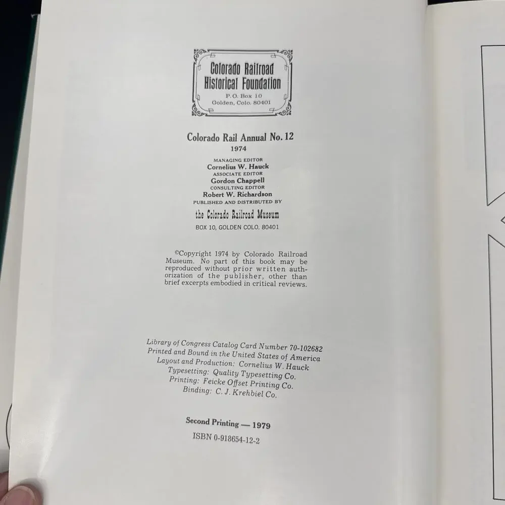 The South Park Line A Concise History, Colorado Rail Annual No. 12